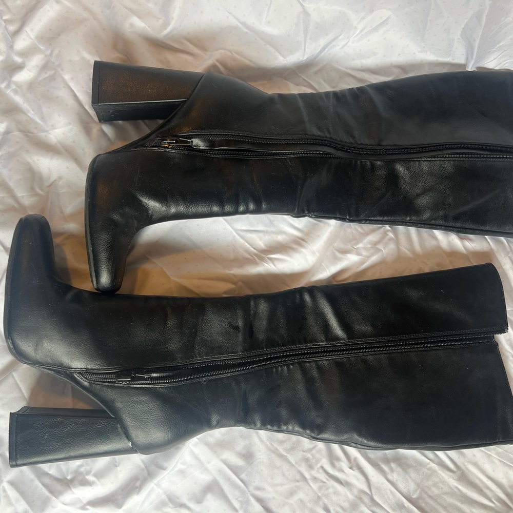 Women's Black Leather Boots